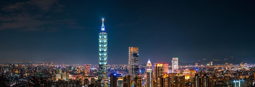 타이베이101, 화려한 도심 야경