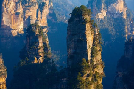 무릉원 풍경구, 기암괴석이 솟아오른 절경
