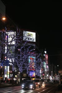 스스키노거리, 번화가 야경