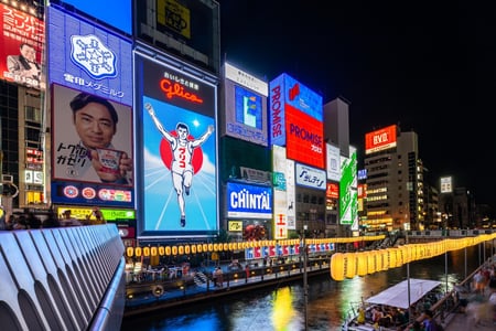 도톤보리, 화려한 오사카 야경
