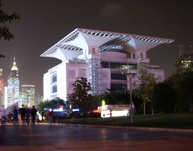 상하이 도시계획전시관, 웅장한 외관