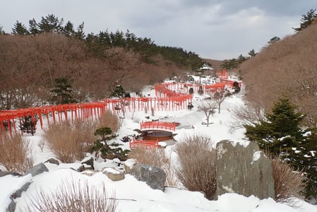 다카야마이나리 신사, 눈 덮인 도리이